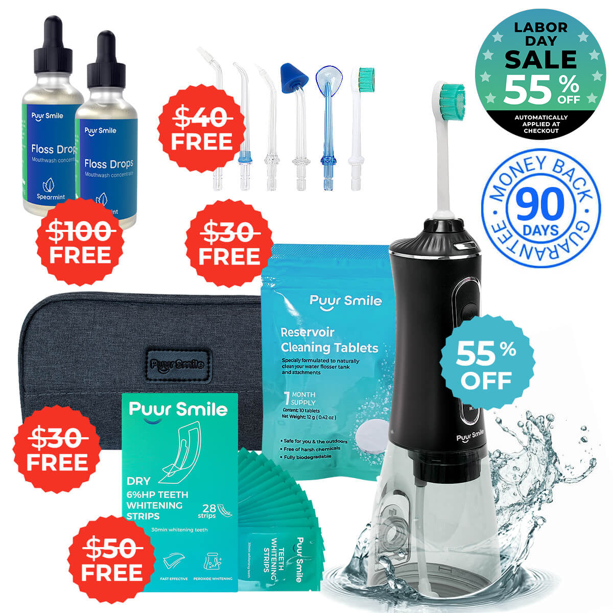 PuurSmile water flosser demonstration