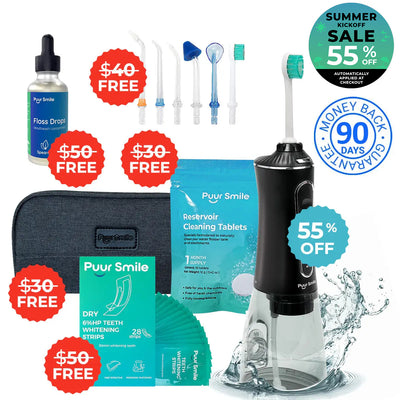 PUURSMILE WATER FLOSSER - 55% OFF SPRING SUMMER KICKOFF + 5 FREE GIFTS (WORTH $150)